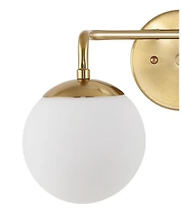 Louis Parisian Globe 1-Light Metal/Frosted Glass Modern Contemporary Led Vanity
