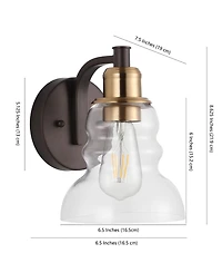 Manhattan Vintage-like 1-Light Industrial Rustic Led Vanity