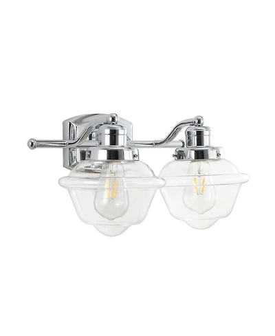 Orleans Iron/Glass Schoolhouse Led Vanity Light