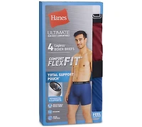 Hanes Men's 4-Pk. Ultimate Comfort Flex Fit Ultra Soft Boxer Briefs