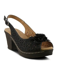 Patrizia Women's Doriday Floral Slingback Peep-Toe Sandals