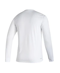 Men's adidas White Miami Hurricanes Touchdown Ring Creator Long Sleeve T-shirt