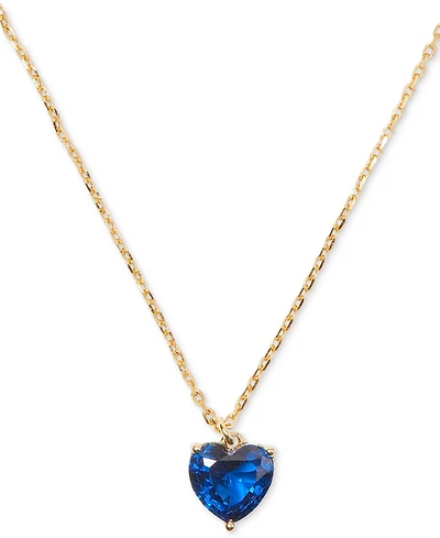 Kate Spade New York Gold-Tone September Heart Pendant Necklace, 16" + 3" extender
