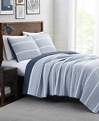 Brooklyn Loom Niari Yarn Dye Stripe Piece Quilt Set