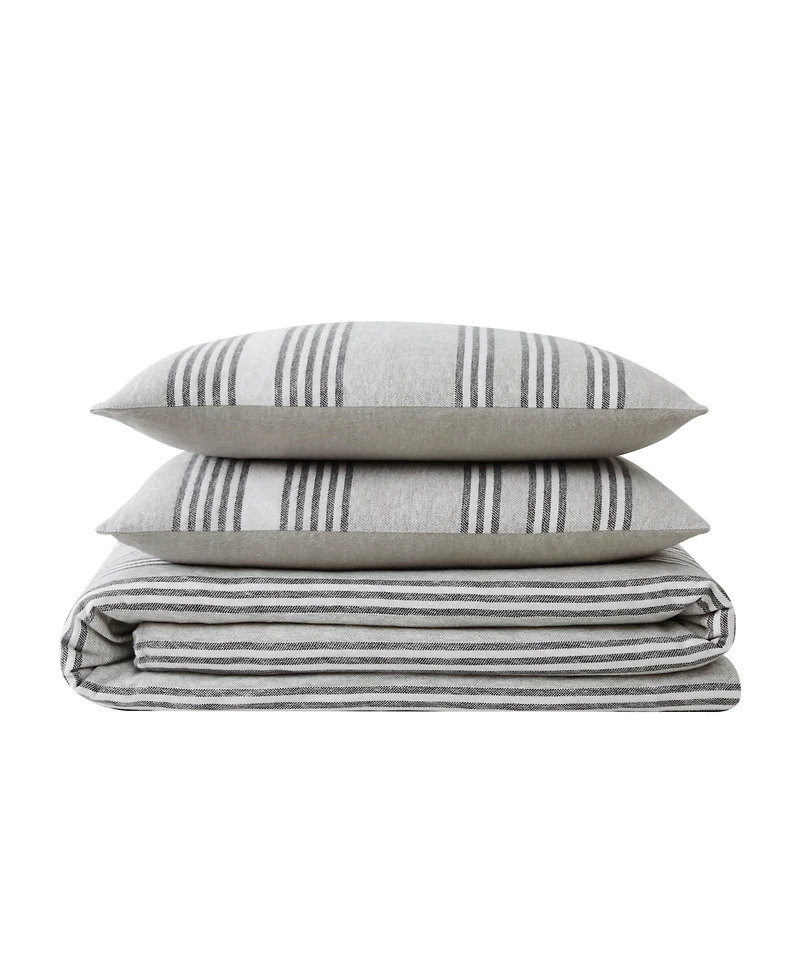 Truly Soft Kiel Stripe 2 Piece Flannel Comforter Set, Twin Xl
