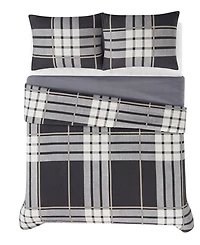 Truly Soft Milo Plaid 3 Piece Flannel Comforter Set, King