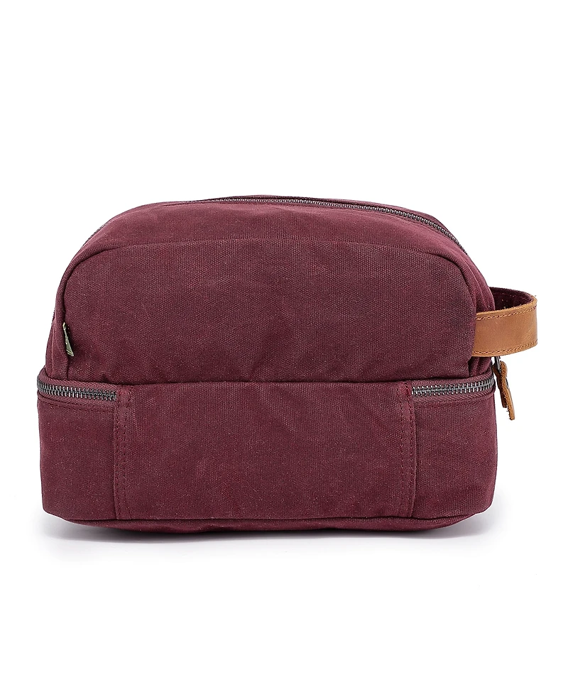Tsd Brand Stone Creek Waxed Canvas Toiletry Bag
