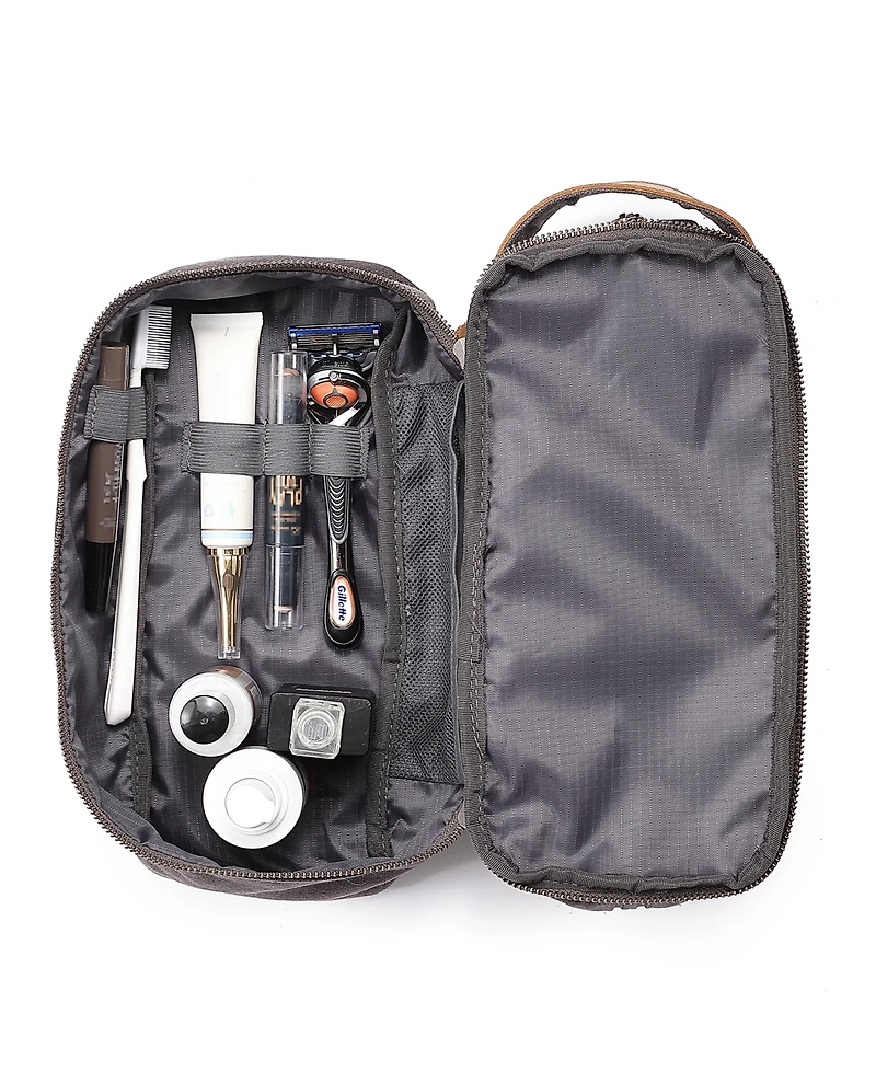 Tsd Brand Stone Creek Waxed Canvas Toiletry Bag