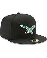 Men's New Eag Black Classic Nfl Omaha 59FIFTY Hat Men Fit