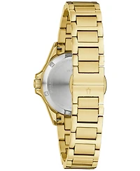Bulova Women's Marine Star Diamond (1/10 ct. t.w.) Gold-Tone Stainless Steel Bracelet Watch 32mm