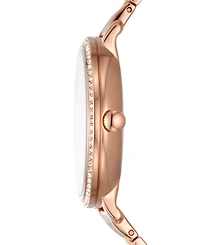 Fossil Women's Jacqueline Rose Gold-Tone Stainless Steel Bracelet Watch 36mm