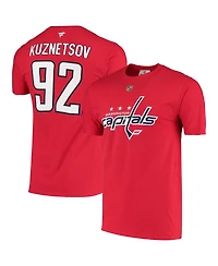 Men's Fanatics Evgeny Kuznetsov Red Washington Capitals Name and Number T-shirt