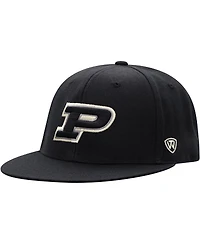 Men's Top of the World Black Purdue Boilermakers Team Color Fitted Hat