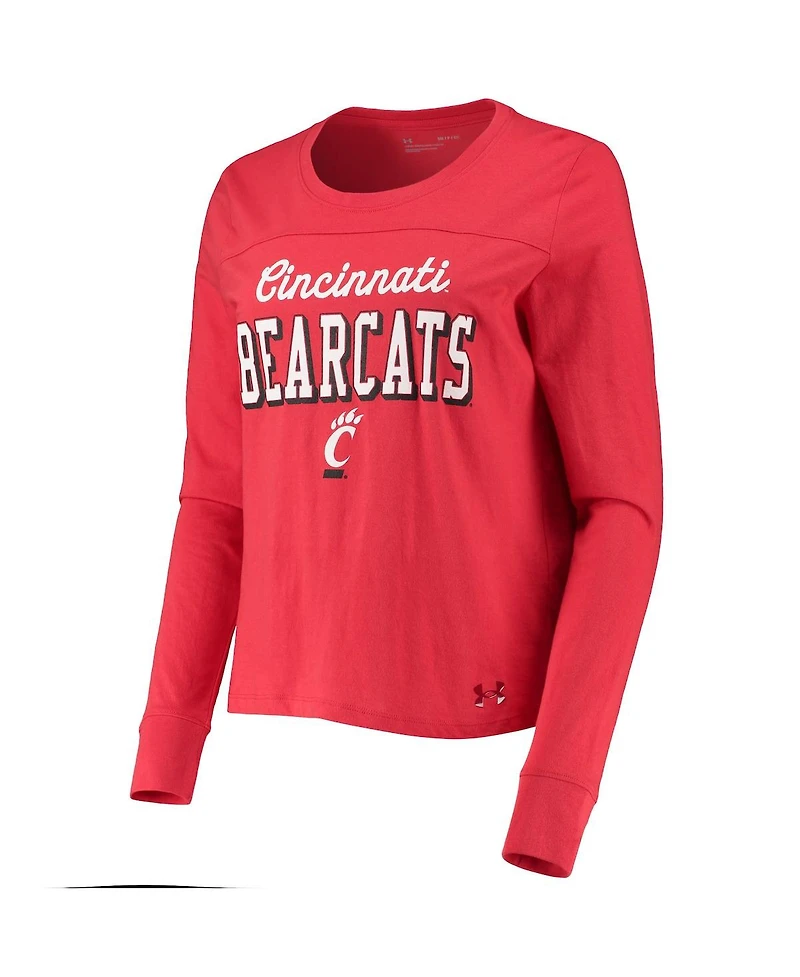 Women's Under Armour Red Cincinnati Bearcats Cincy Long Sleeve T-shirt
