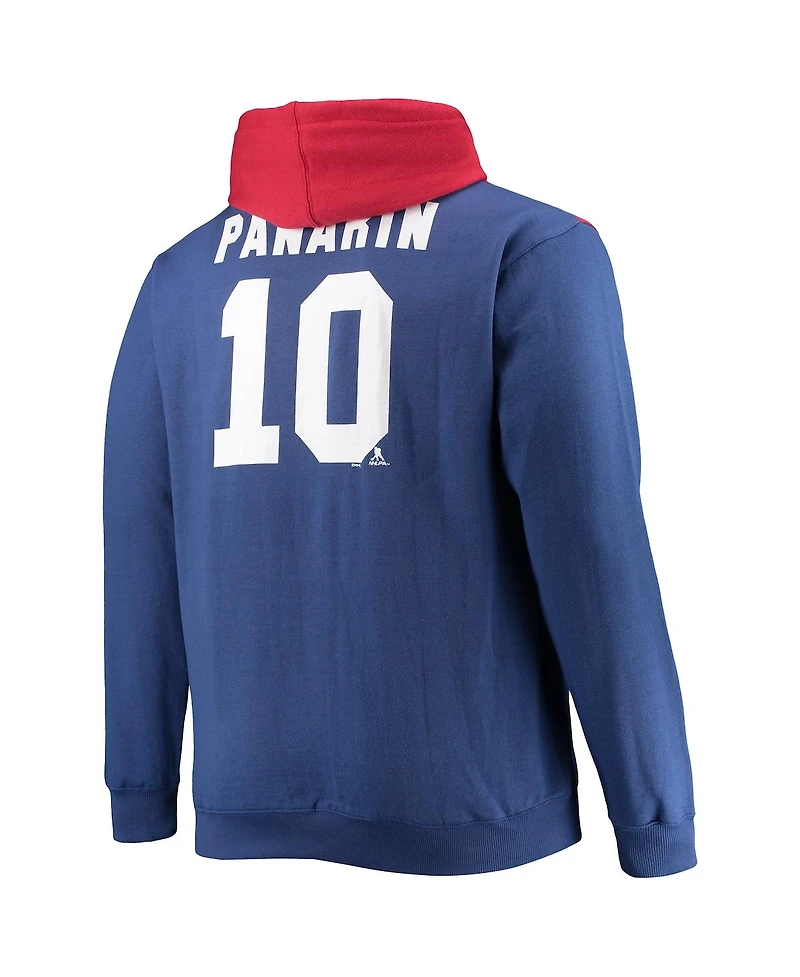 Men's Profile Artemi Panarin Blue New York Rangers Big and Tall Colorblock Full-Zip Hoodie