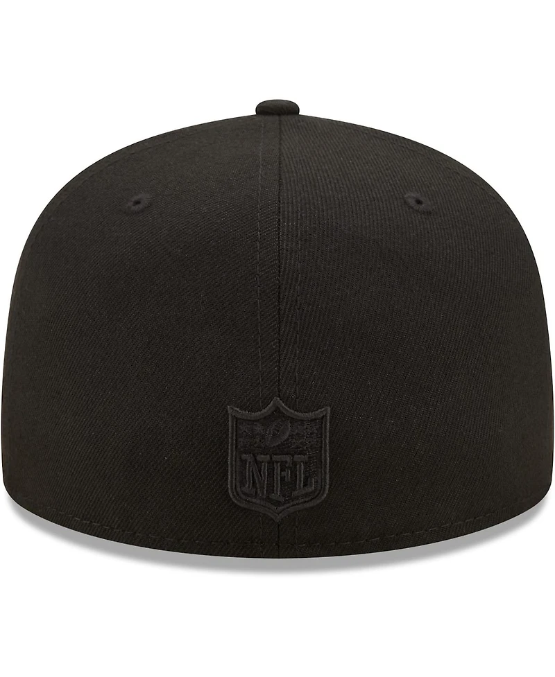 Men's New Era Kansas City Chiefs Black on Alternate Logo 59FIFTY Fitted Hat