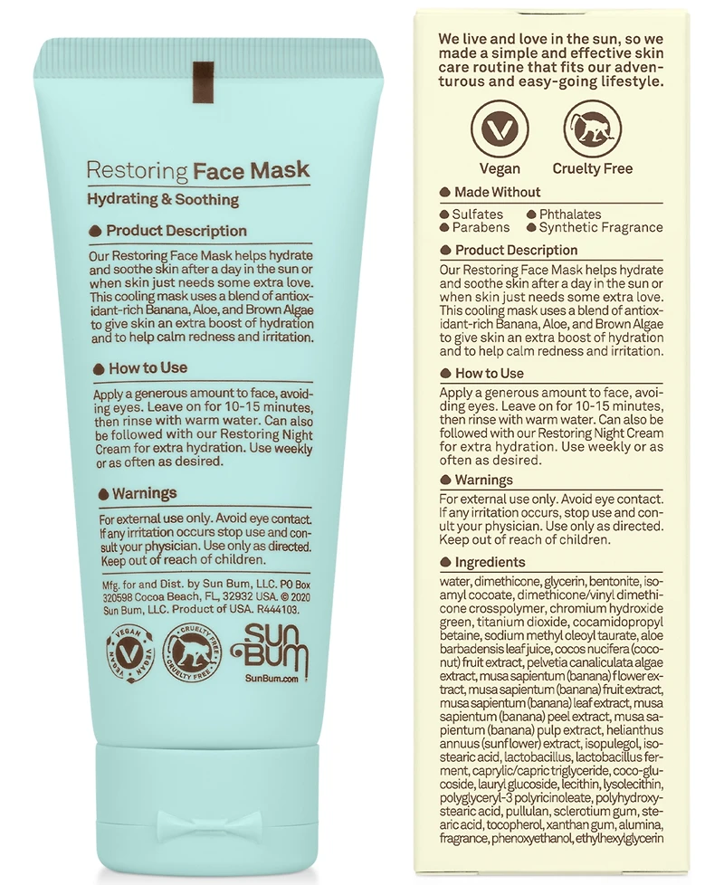Sun Bum Restoring Face Mask