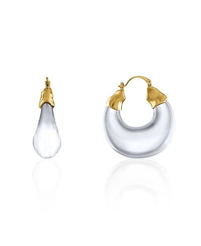 Oma The Label Women's Olokun 18K Gold-Tone Brass and Resin Hoop Earrings