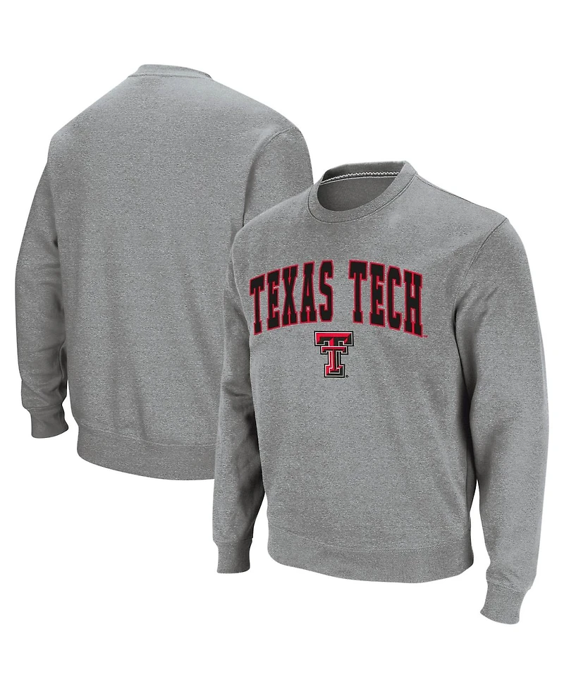 Colosseum Men's Texas Tech Red Raiders Arch and Logo Crew Neck Sweatshirt