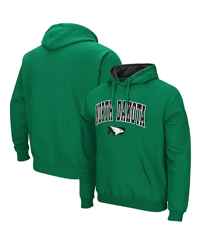 Men's Colosseum Kelly Green North Dakota Arch and Logo Pullover Hoodie