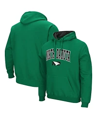 Men's Colosseum Kelly Green North Dakota Arch and Logo Pullover Hoodie
