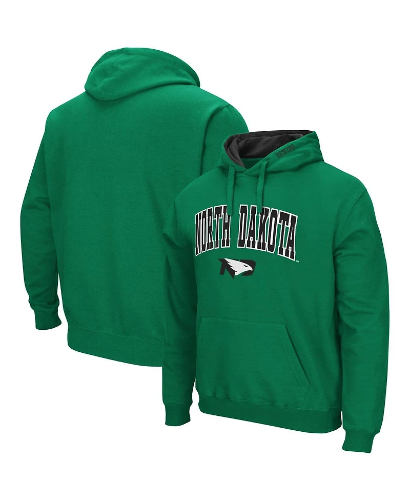 Men's Colosseum Kelly Green North Dakota Arch and Logo Pullover Hoodie