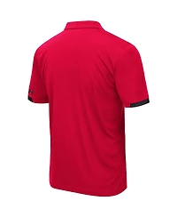 Men's Colosseum Red Utah Utes Logo Santry Polo Shirt
