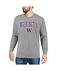 Colosseum Men's Washington Huskies Arch & Logo Crew Neck Sweatshirt