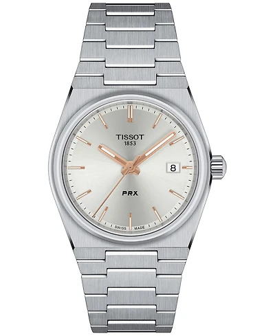 Tissot Unisex Prx Silver-Tone Stainless Steel Bracelet Watch 35mm