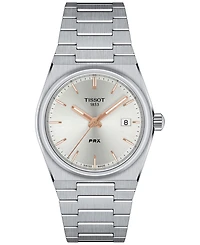 Tissot Unisex Prx Silver-Tone Stainless Steel Bracelet Watch 35mm