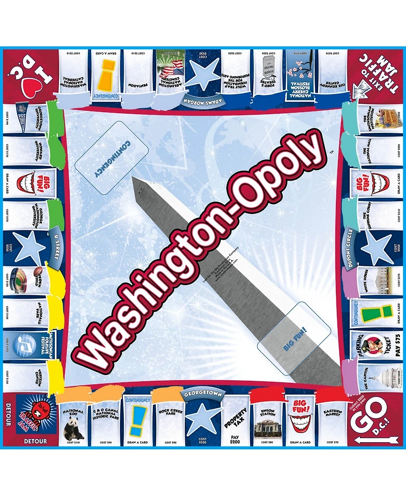 Washington Dc-Opoly Board Game