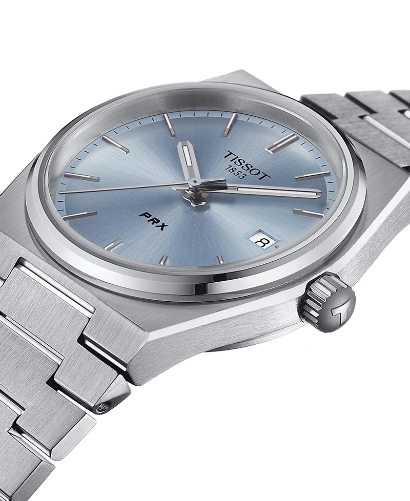 Tissot Unisex Prx Silver-Tone Stainless Steel Bracelet Watch 35mm