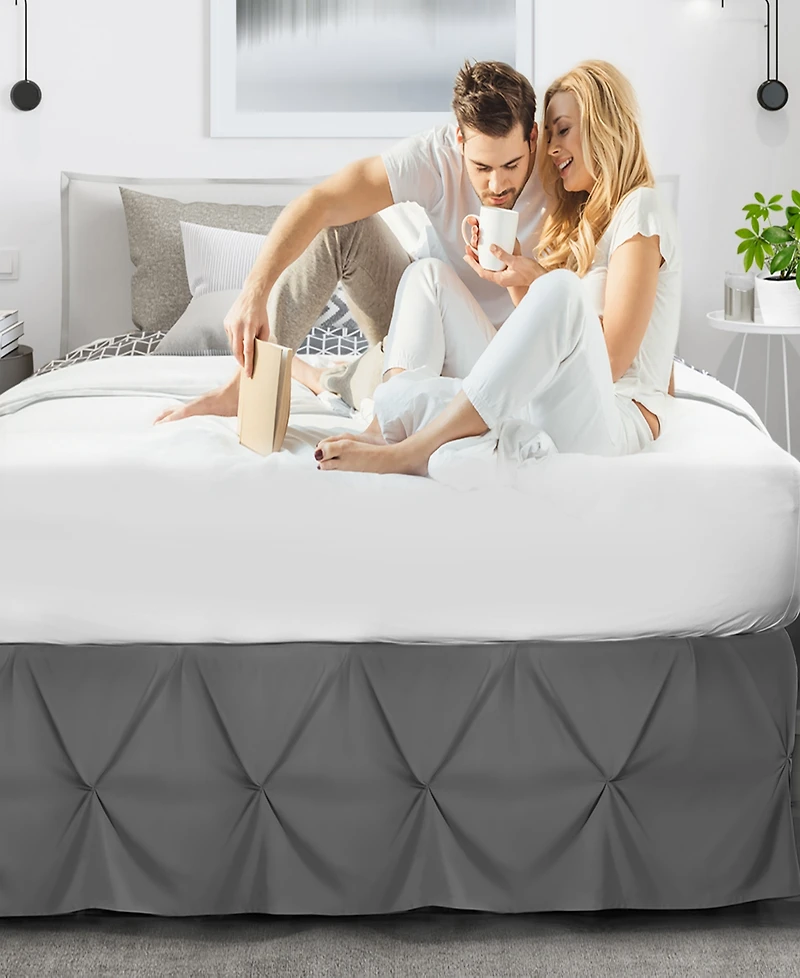 Nestl Bedding 14" Tailored Pinch Pleated Bedskirt