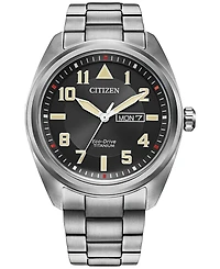 Citizen Eco-Drive Men's Garrison Stainless Steel Bracelet Watch 42mm