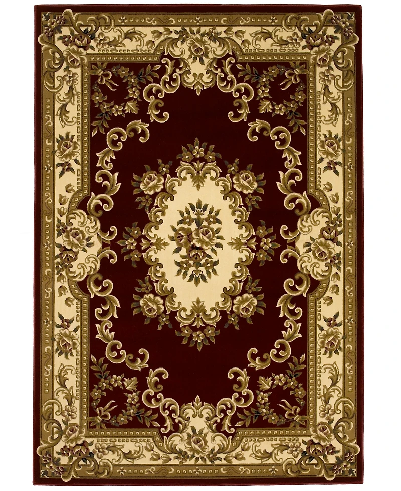 Kas Corinthian 5308 Red/Ivory Aubusson 3'3" x 4'11" Area Rug