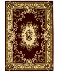 Kas Corinthian 5308 Red/Ivory Aubusson 3'3" x 4'11" Area Rug