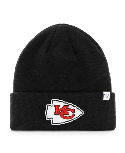 Men's '47 Black Kansas City Chiefs Secondary Basic Cuffed Knit Hat