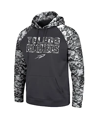 Men's Colosseum Charcoal Toledo Rockets Oht Military-Inspired Appreciation Digital Camo Pullover Hoodie