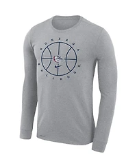 Men's Nike Gray Gonzaga Bulldogs Basketball Icon Legend Performance Long Sleeve T-shirt