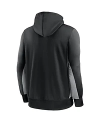 Men's Nike Black and Gray Carolina Panthers Mascot Performance Full-Zip Hoodie