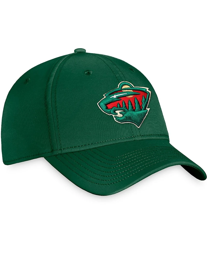 Men's Fanatics Green Minnesota Wild Team Core Primary Logo Flex Hat