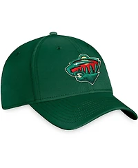 Men's Fanatics Green Minnesota Wild Team Core Primary Logo Flex Hat