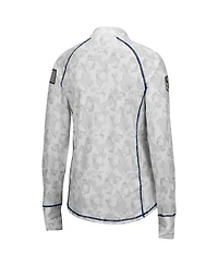 Women's Colosseum White Illinois Fighting Illini Oht Military-Inspired Appreciation Officer Arctic Camo 1/4-Zip Jacket