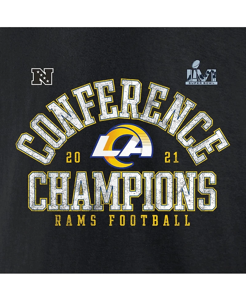 Men's Fanatics Black Los Angeles Rams 2021 Nfc Champions Vintage-Like Long Sleeve T-shirt