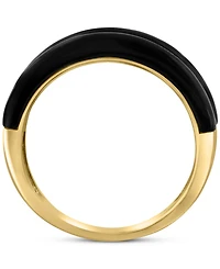 Effy Onyx & Diamond (1/10 ct. t.w.) Ring in 14k Gold
