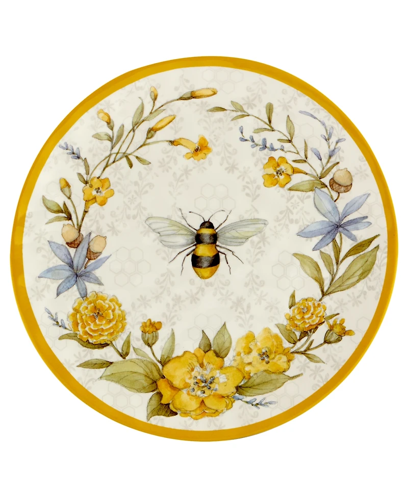 Certified International Bee Sweet Melamine Dinner Set, 12 Piece