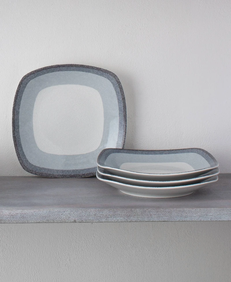 Noritake Colorscapes Layers Square Salad Plate Set of 4, 8.25"