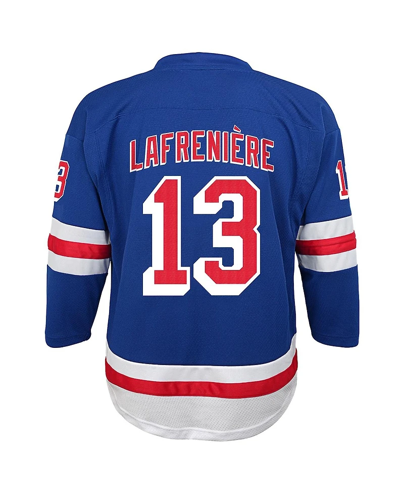 Big Boys Alexis Lafreniere Blue New York Rangers Home Replica Player Jersey