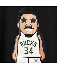 Men's Pro Standard Giannis Antetokounmpo Black Milwaukee Bucks Caricature T-shirt