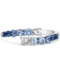 Le Vian Denim Ombre (5/8 ct. t.w.) & White Sapphire (1/5 Bypass Statement Ring 14k Gold